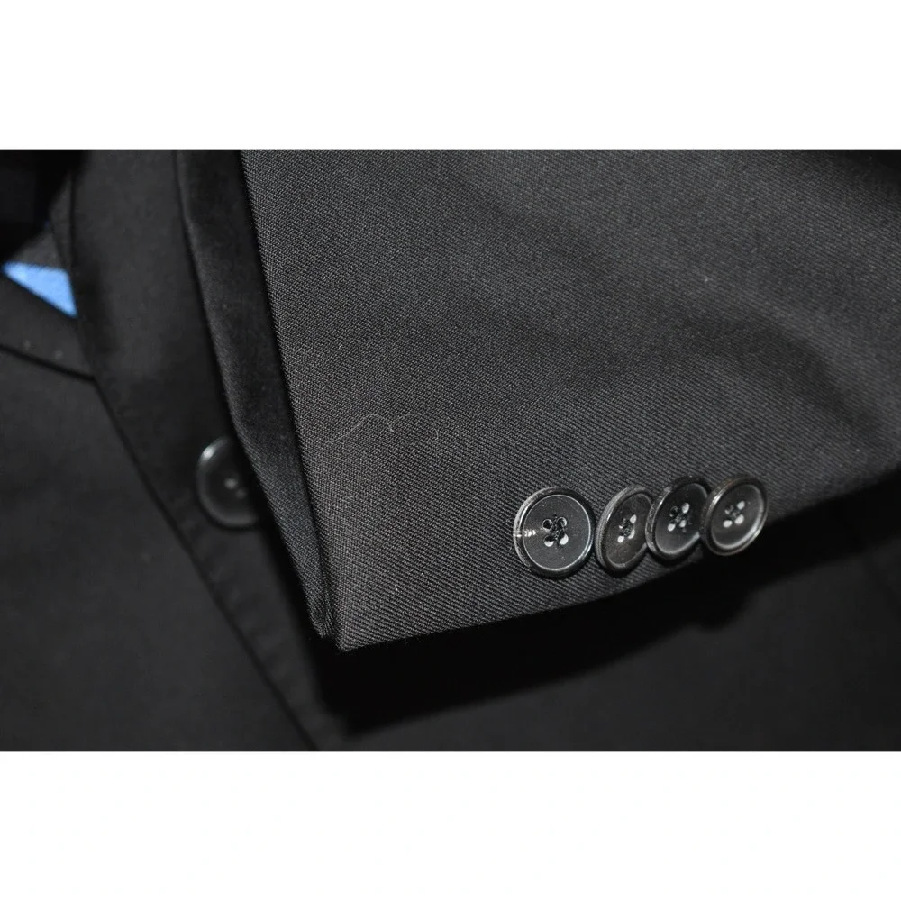 Hugo Boss Wool Blazer Sports Coat Jacket Mens Size 40 Reg Black Guabello Wool *